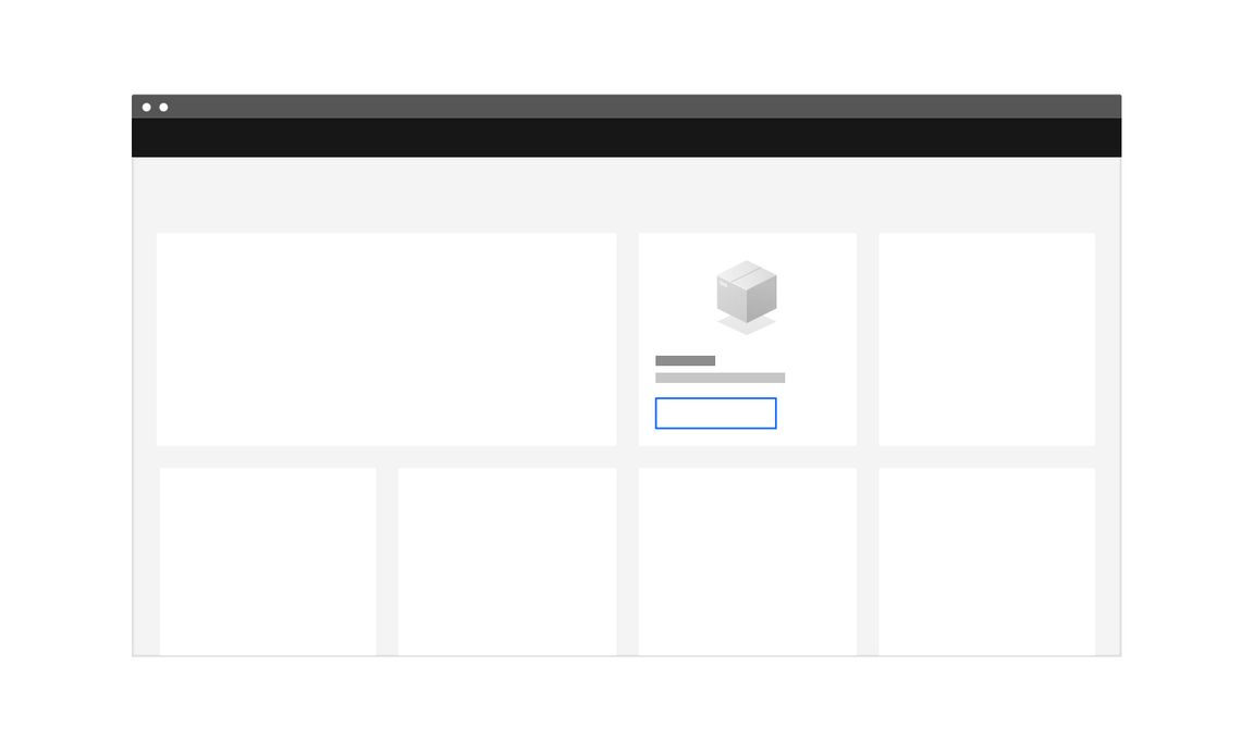 Layout for empty state in a small tile